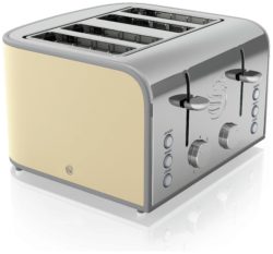 Swan - Toaster - 4 Slice - Cream.
